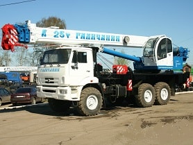 Автокран Галичанин 55713-5В 25 тонн